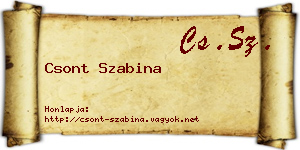 Csont Szabina névjegykártya