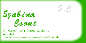 szabina csont business card